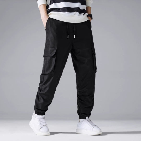 Herren Cargo-Jogginghose mit elastischem Bund, Kordelzug & Multifunktionstaschen Shop Nory