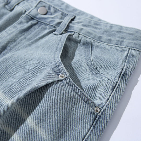 Damen Hochtaillierte weite Cropped-Jeans mit Bundfalten und Utility-Taschen Shop Nory