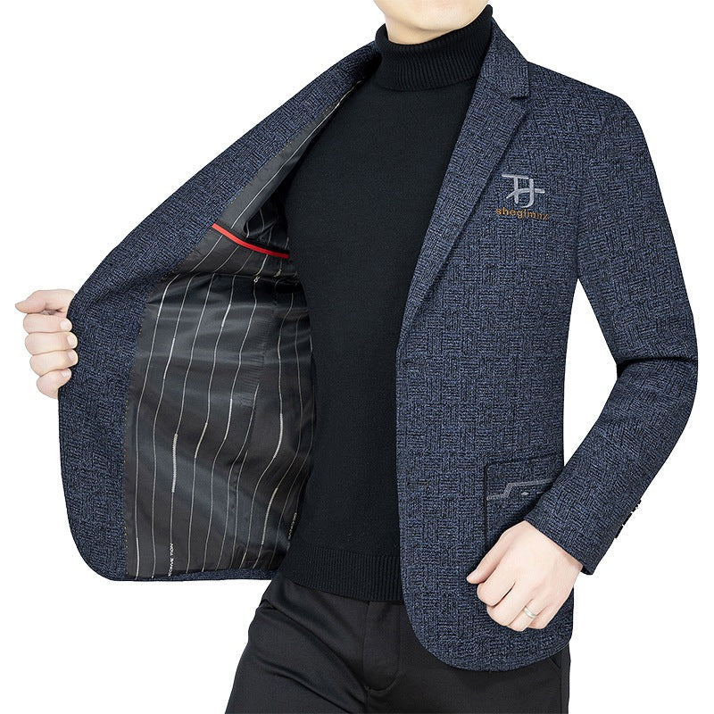 Herren Modernes Einreihiges City-Blazer mit aufgesetzten Taschen und leichter Halbfütterung Shop Nory