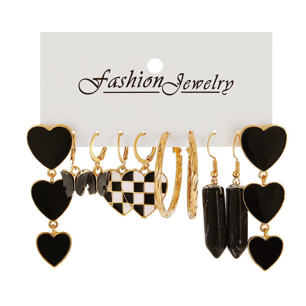Damen Ohrringe Set aus diversen Designs mit floralen und geometrischen Akzenten Shop Nory