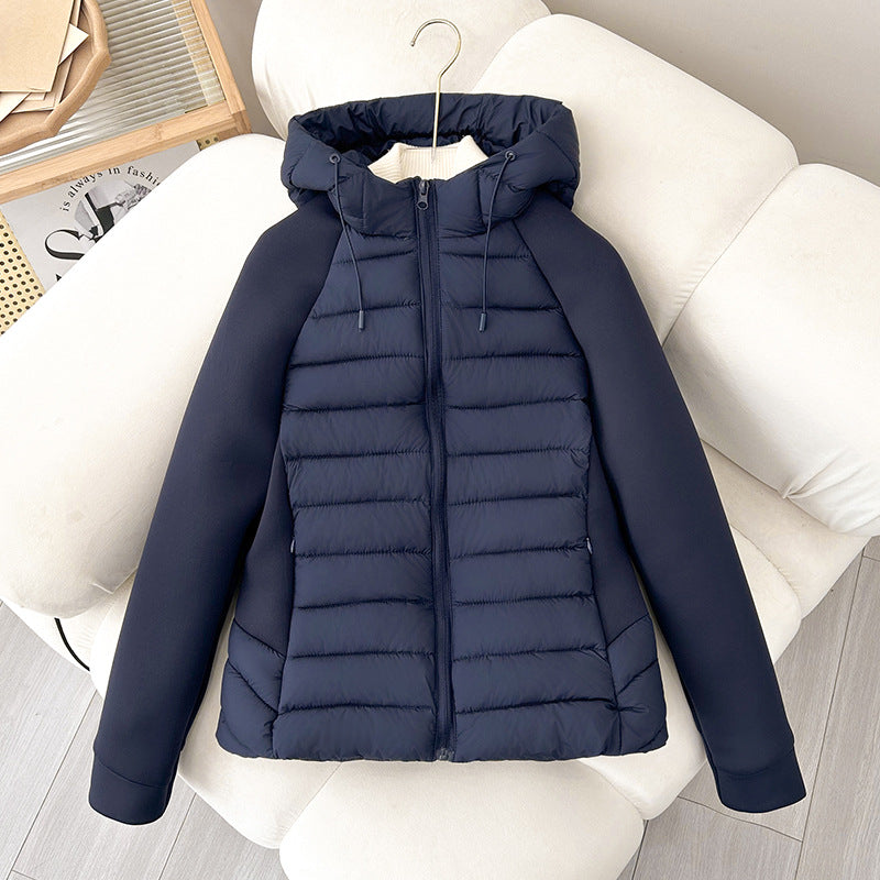 Damen vielseitige Hybridjacke mit Kapuze