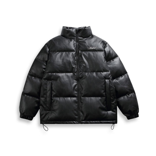 Unisex Kurz geschnittene matte Thermo-Pufferjacke mit minimaler Nahtführung und Tunnelzugsaum Shop Nory