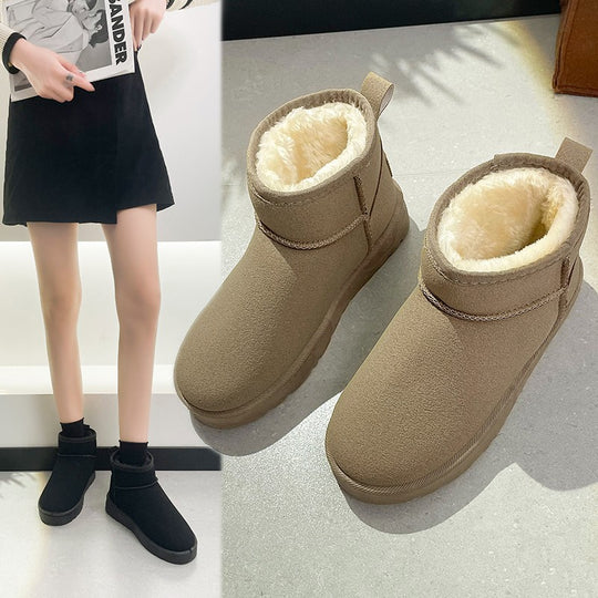 Damen Gefütterte Kurz‑Boots mit Teddyfutter, Slip‑On‑Design und profilierter Gummisohle Shop Nory