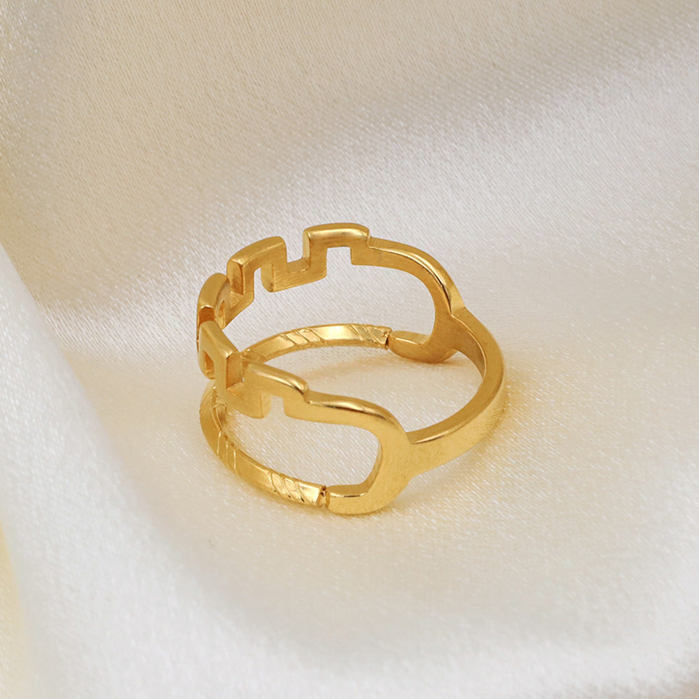 Damen Offener Ring mit strukturiertem Design Shop Nory
