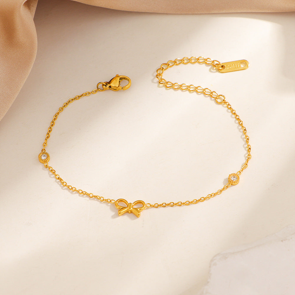 Damen Dainty Bow Charm Armband Shop Nory