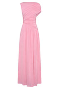 Damen Elegantes Abendkleid mit asymmetrischen Rüschendetails
