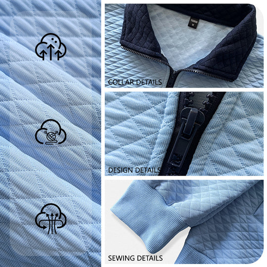 Herren Stepppullover mit Troyerkragen und Halbzip Shop Nory