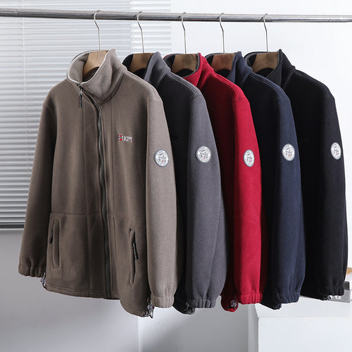 Herren Mikrofleece-Quiltjacke mit Stehkragen, elastischen Bündchen und verdeckten Eingrifftaschen Shop Nory