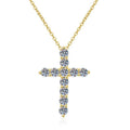 Damen Halskette mit funkelndem Kreuz-Anhänger aus kristallklaren Zirkonia Shop Nory
