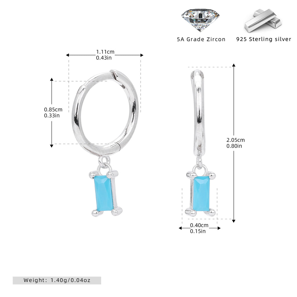 Damen Ohrhänger mit verführerischem Zirkonanhänger aus hochwertigem 925 Sterling Silber Shop Nory