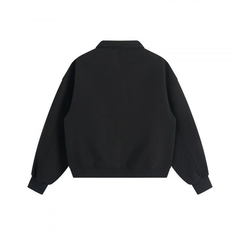 Unisex Boxy-Polo-Sweatshirt mit Henley-Knopfleiste, Raglanärmeln und Eingrifftaschen Shop Nory