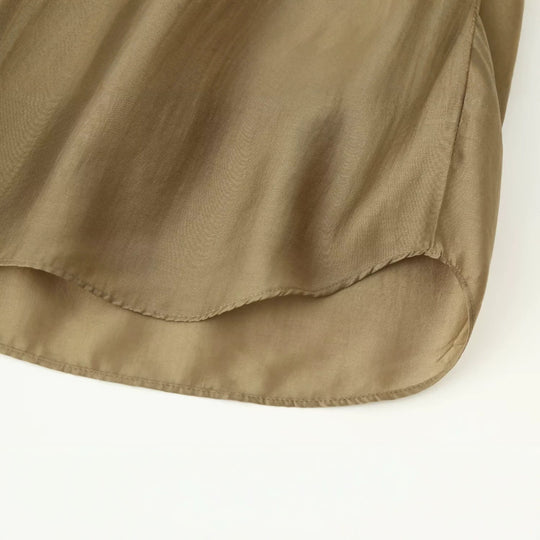Damen Locker geschnittene Tunika-Hemdbluse mit halboffenem V-Ausschnitt und breiten Manschetten Shop Nory