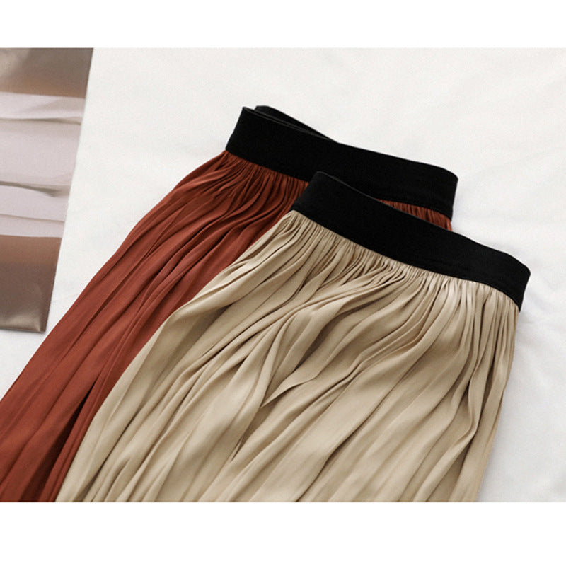 Damen Eleganter Faltenrock aus fließendem Material Shop Nory
