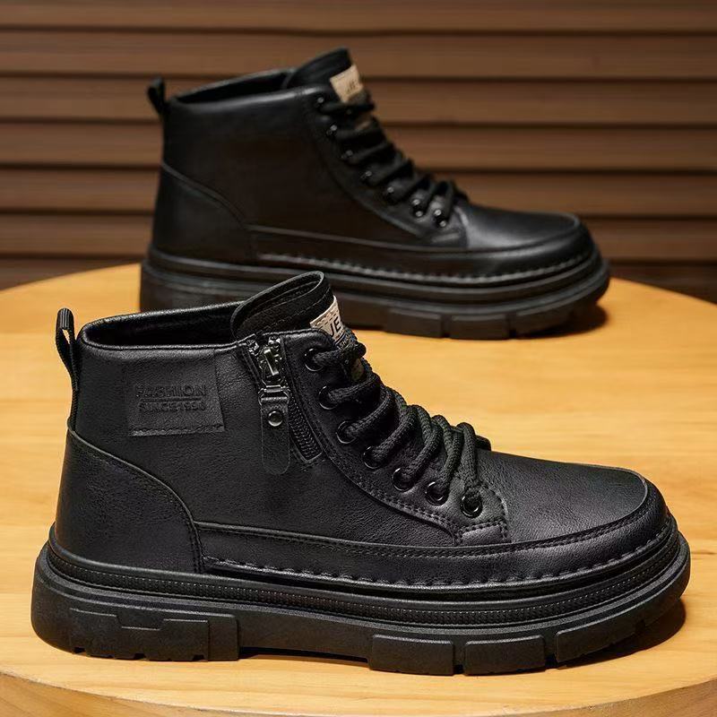 Herren Chunky-Boots mit Reißverschluss, gepolstertem Schaft und profilierter Sohle Shop Nory