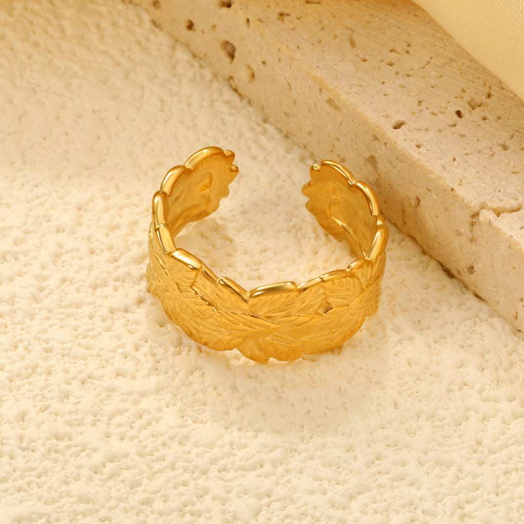 Damen Offener Ring mit modernem geschwungenem Design und verstellbarem Verschluss Shop Nory