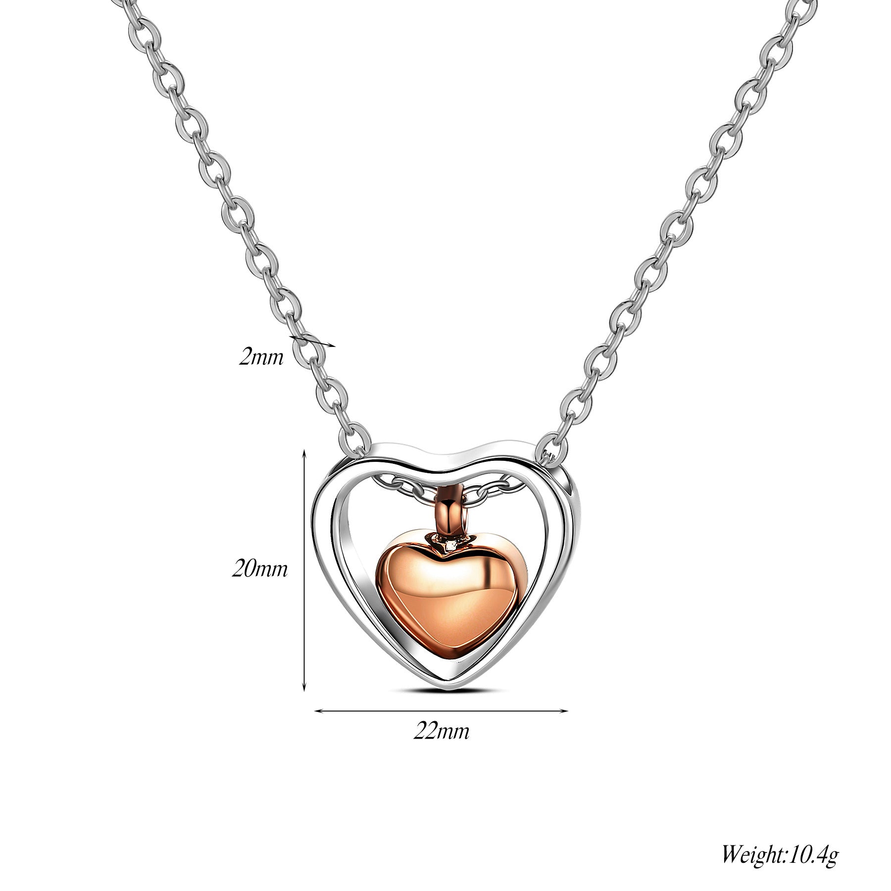 Damen Halskette mit herzförmigem Anhänger und elegantem Design Shop Nory