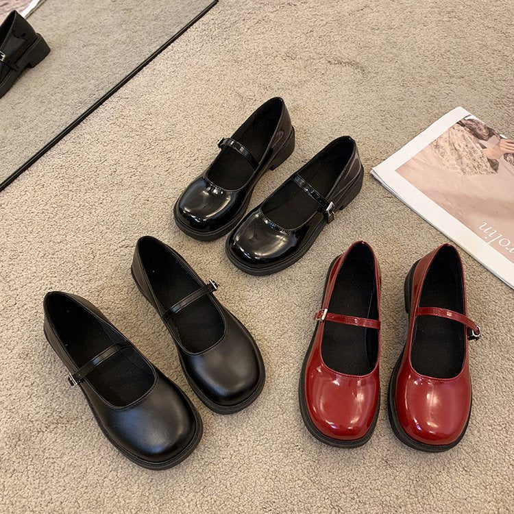 Damen elegante Mary Jane Ballerinas mit praktischen Schnallen und weich gepolsterter Innensohle