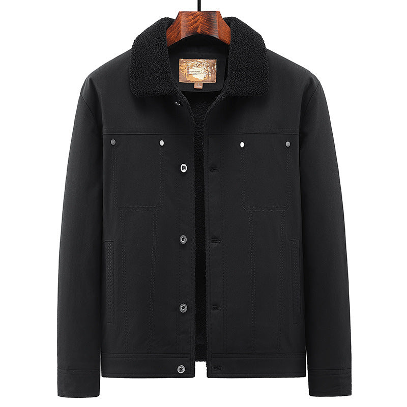 Herren Truckerjacke im Overshirt-Stil mit Sherpa-Futter und Hemdkragen Shop Nory