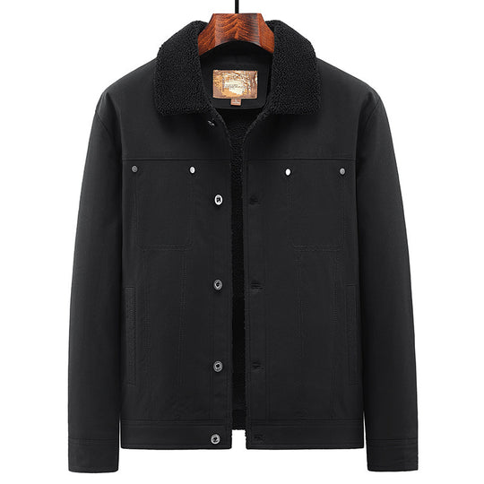 Herren Truckerjacke im Overshirt-Stil mit Sherpa-Futter und Hemdkragen Shop Nory