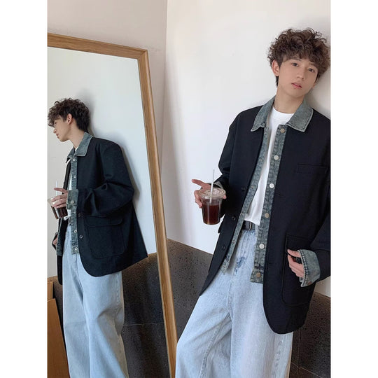 Herren Oversized Sakkojacke mit aufgesetzten Pattentaschen Shop Nory