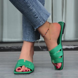 Damen Komfortable Riemchen-Pantoletten Shopnory