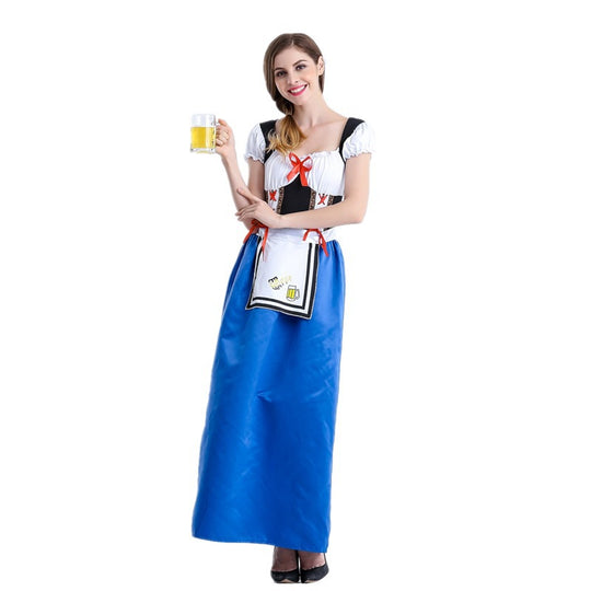 Damen nan authentisches Oktoberfest Madl Kostüm mit Schnürcorsage weiten Trompetenärmeln Shop Nory