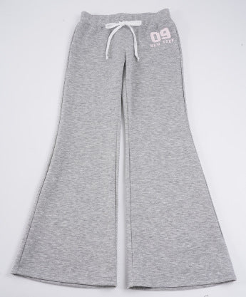 Damen nan ausgestellte Highwaist Loungehose mit elastischem Komfortbund, Bindekordel und weitem Schlag Shop Nory