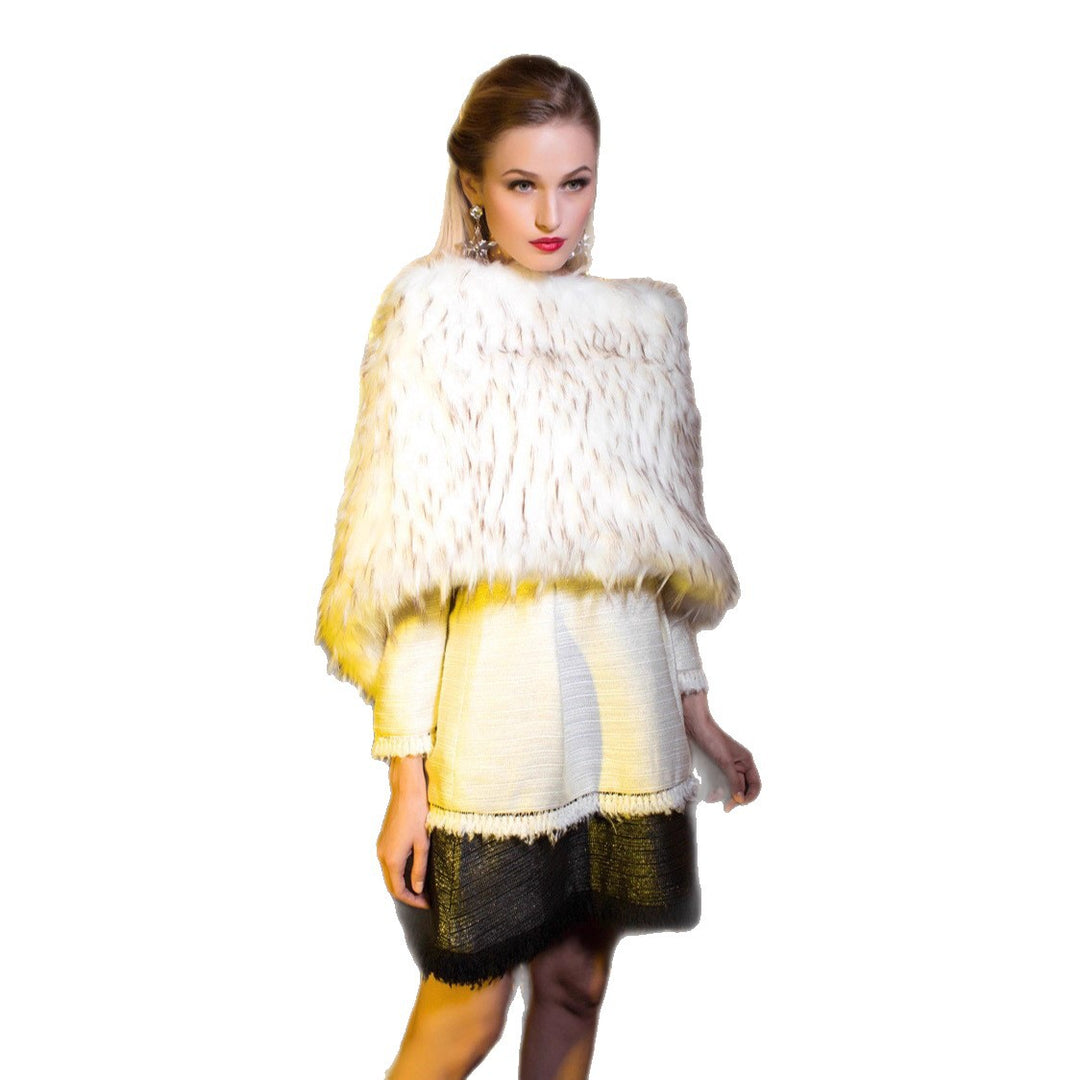 Damen Ärmeloses Kunstfell‑Schultercape mit dichtem Hochflor und asymmetrischem Schnitt Shop Nory