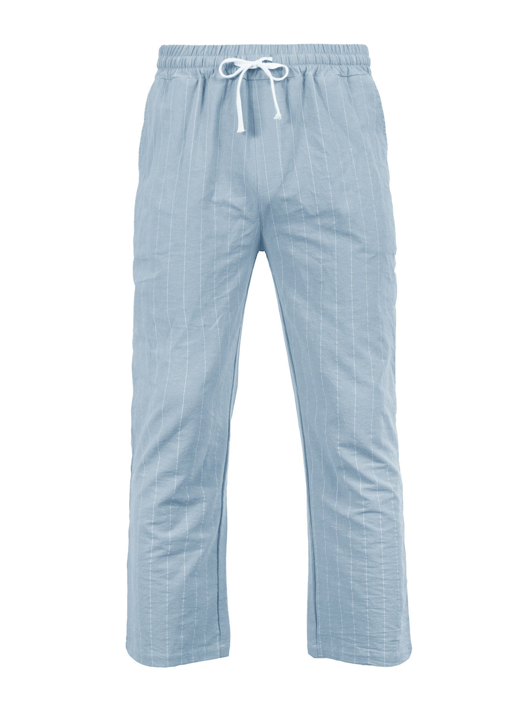 Herren Entspannte Pinstripe-Freizeithose mit elastischem Bund und Kordel Shop Nory