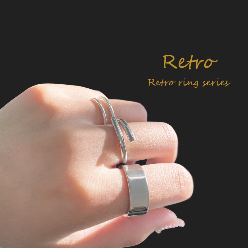Damen Offener Ring mit kunstvollem Blattdesign Shop Nory