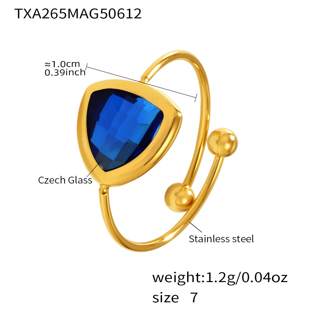 Damenring mit antikem, facettiertem Glas und elegantem Design Shop Nory