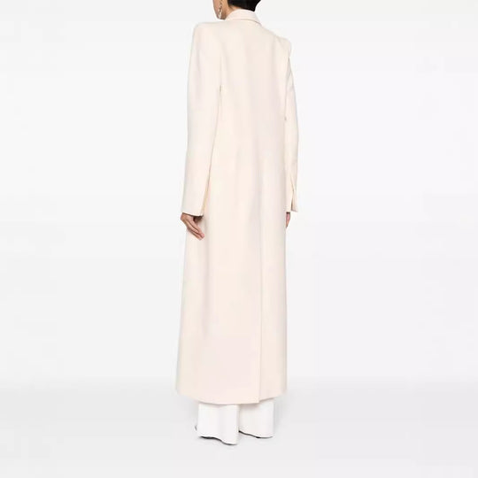 Damen Longline Wollmantel mit Ein-Knopf-Verschluss und tailliertem Revers Shop Nory