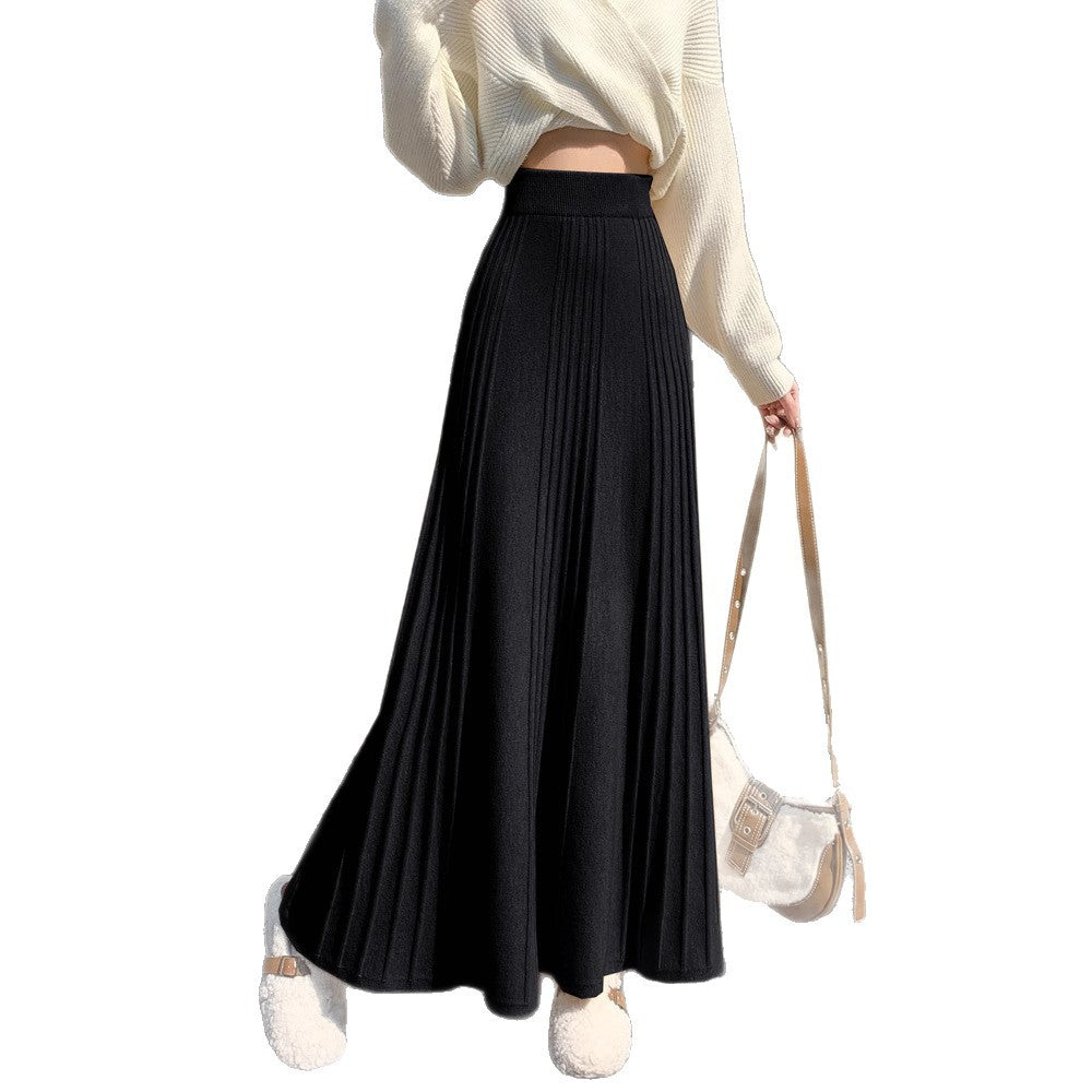 Damen Plissierter Maxirock mit hohem Bund Shop Nory 1787632235
