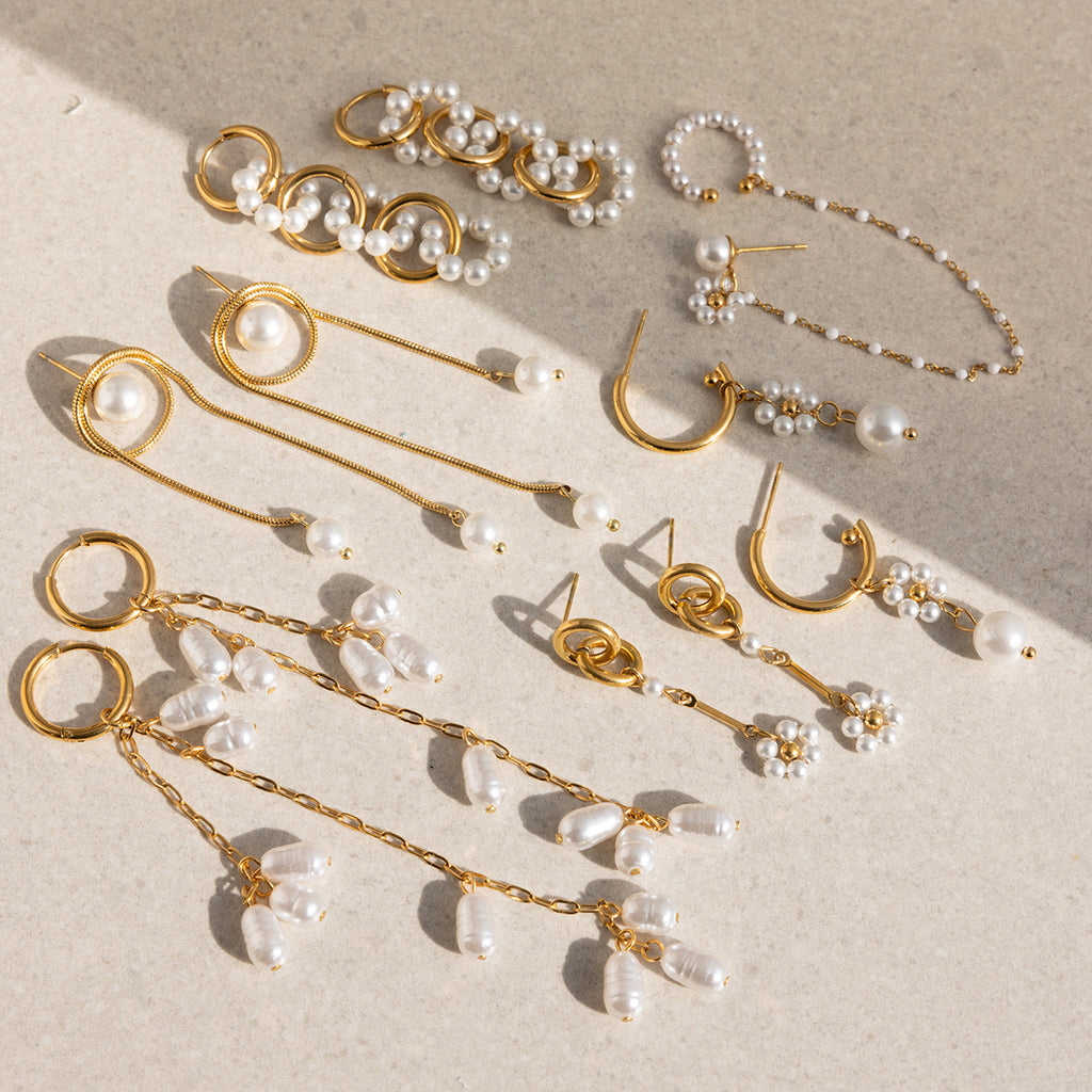 Damen Ohrhänger mit funkelnden Kristall-Details Shop Nory