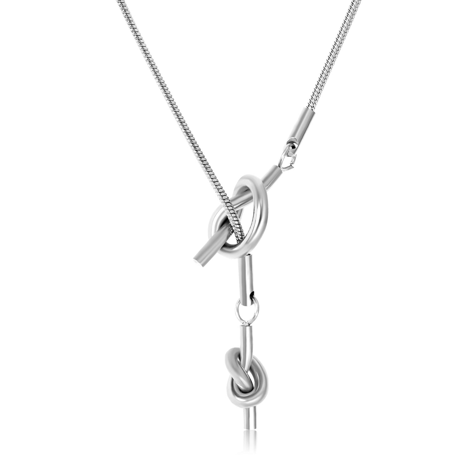 Damen moderne Halskette mit kunstvollem Knotenanhänger Shop Nory