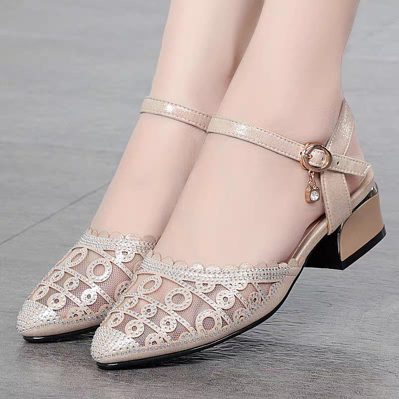 Damen elegante Ballerinas mit modischer Riemchenverzierung und komfortablem Fußbett