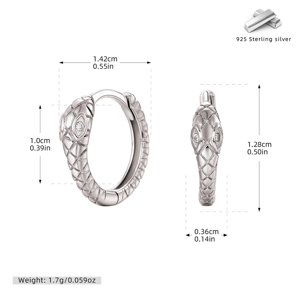 Damen Ohrhänger im einzigartigen Schlangendesign aus 925 Sterling Silber Shop Nory