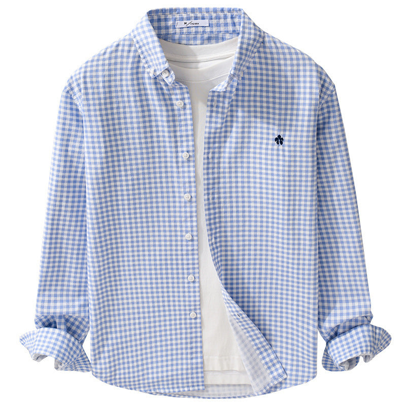 Herren Kariertes Baumwollhemd mit Button-Down-Kragen und relaxed Fit Shop Nory