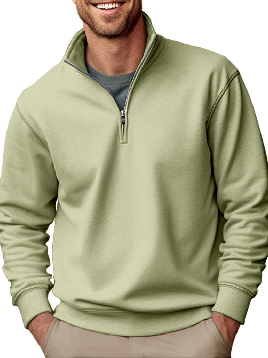 Herren nan Halbzip-Sweatshirt mit Stehkragen und weichem Fleece-Innenfutter Shop Nory