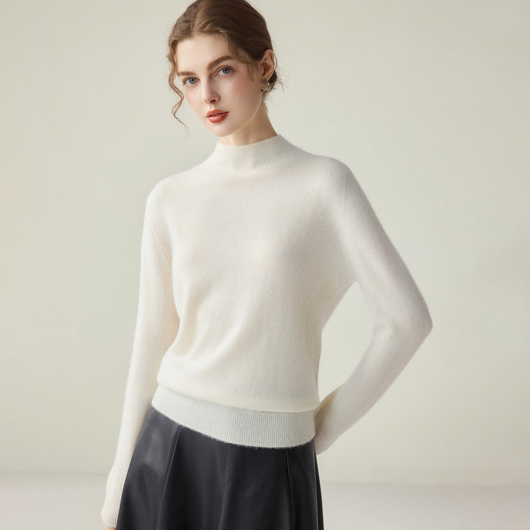 Damen Schmaler Mockneck-Feinstrickpullover mit kaschmirähnlicher Haptik Shop Nory