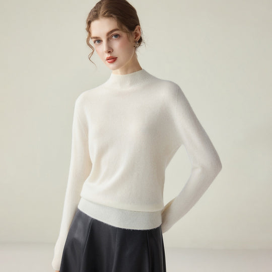 Damen Schmaler Mockneck-Feinstrickpullover mit kaschmirähnlicher Haptik Shop Nory