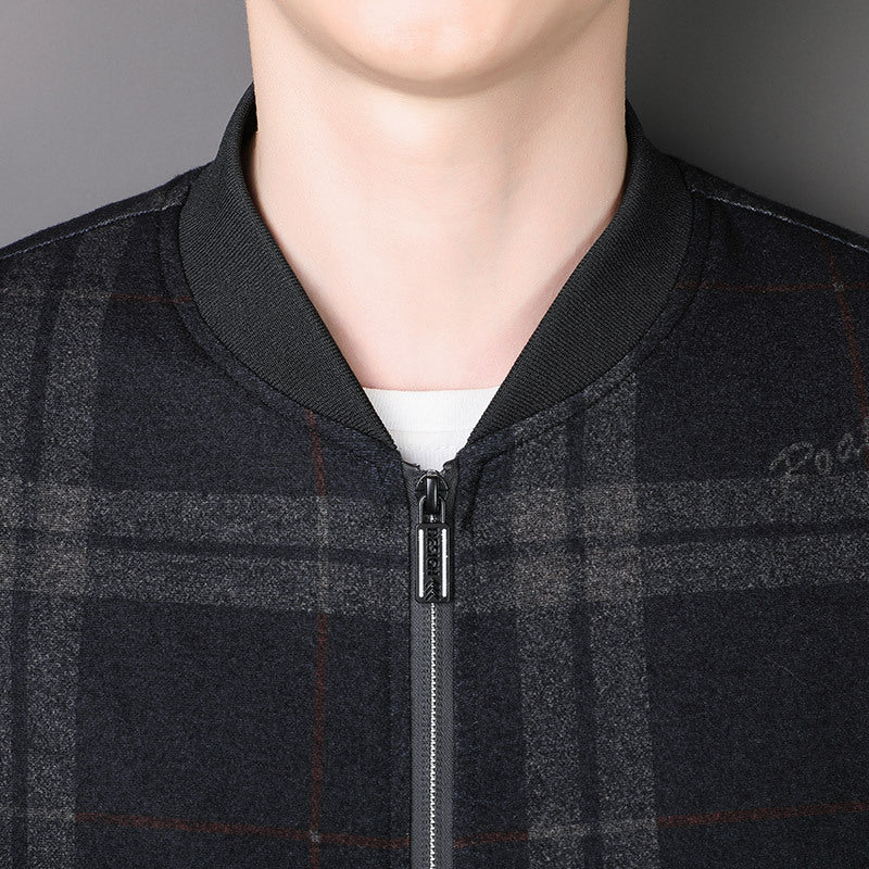 Herren Sportliche Karierte Bomberjacke Shop Nory
