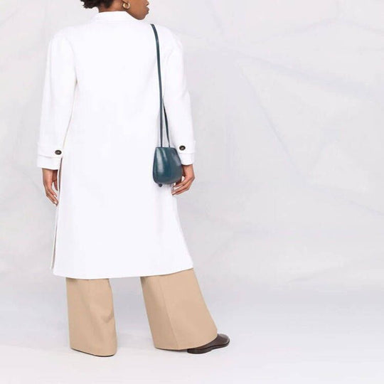 Damen Zweireihiger Midimantel im modernen Tailoring mit verlängertem Revers und aufgesetzten Taschen Shop Nory