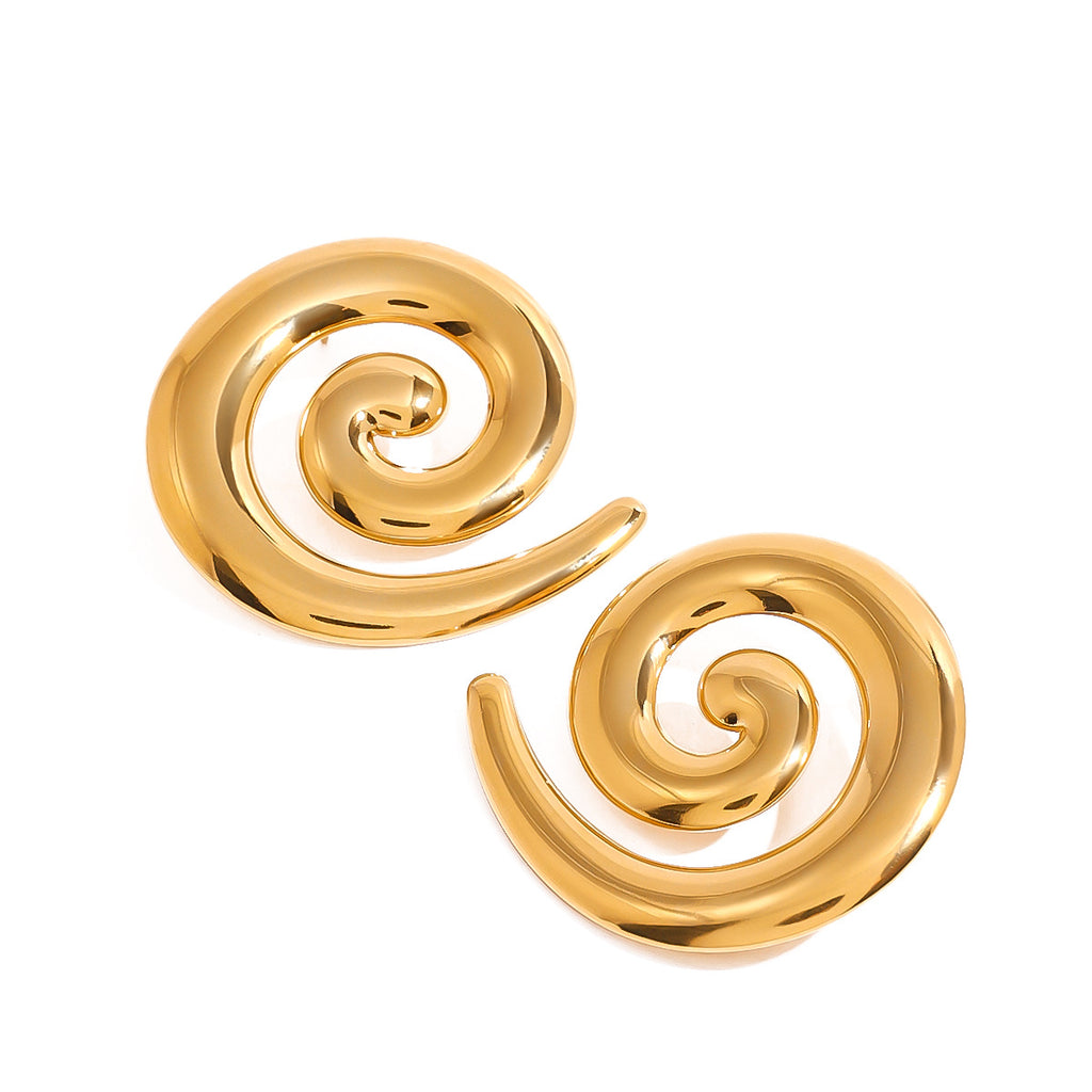 Damen Ohrhänger mit spiralisiertem Design aus hypoallergenem Edelstahl Shop Nory