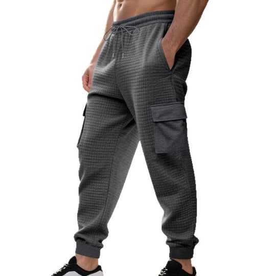 Herren Texturierte Cargo-Jogginghose mit Tunnelzug, aufgesetzten Klappentaschen und gerippten Bündchen Shop Nory