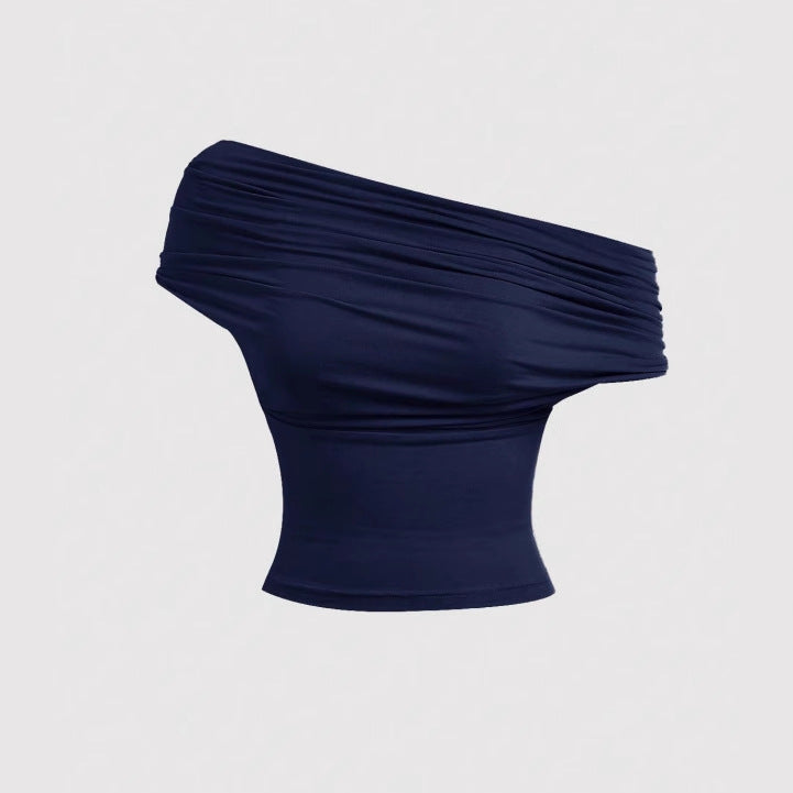 Damen Neckholder-Cropped-Top mit Wasserfall-Ausschnitt und taillierter Passform Shop Nory