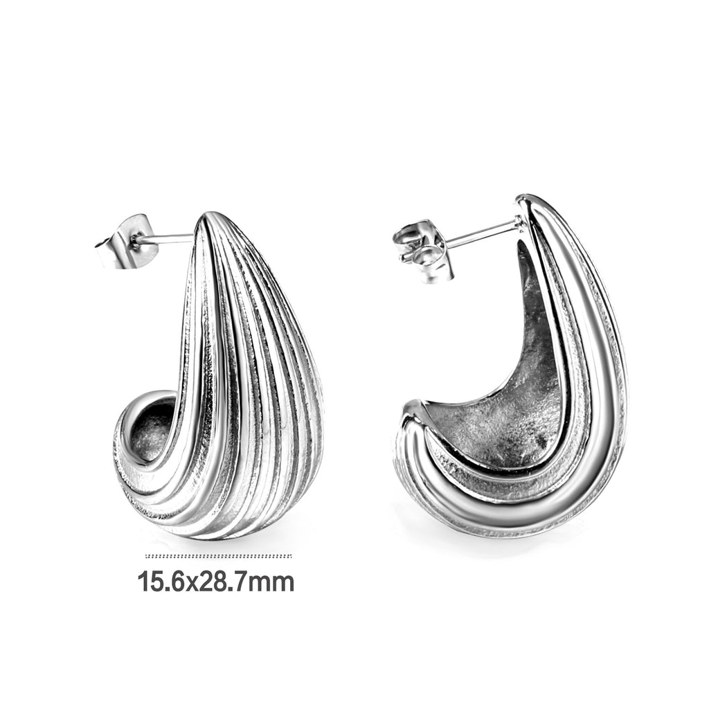 Damen hochglänzende Ohrringe mit funkelnden Kristallakzenten Shop Nory