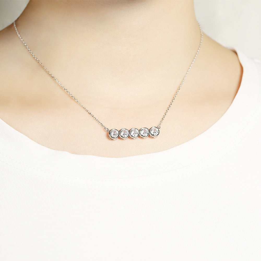 Damen Halskette mit funkelnden Zirkonia in elegantem Design Shop Nory