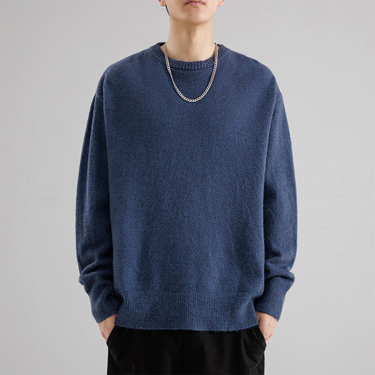 Herren Oversize Rundhalspullover aus weichem Feinstrick Shop Nory