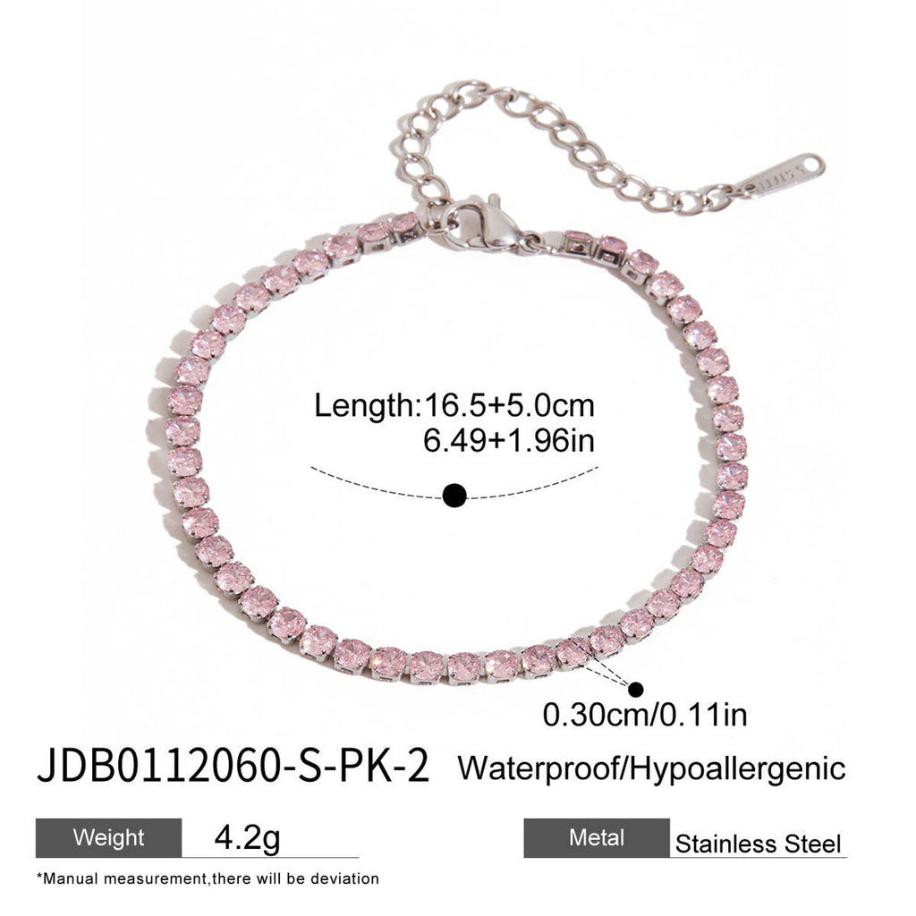 Damen Armband mit funkelnden Zirkonia und hochwertiger Edelstahlverarbeitung Shop Nory